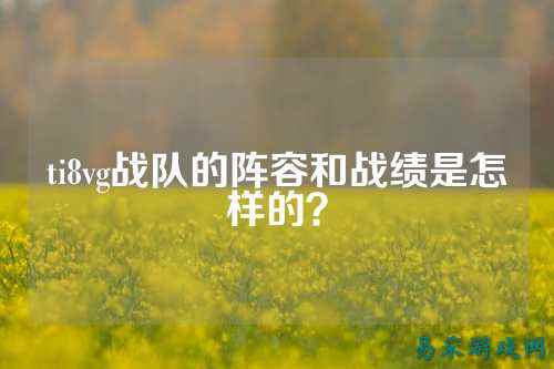 ti8vg战队的阵容和战绩是怎样的？