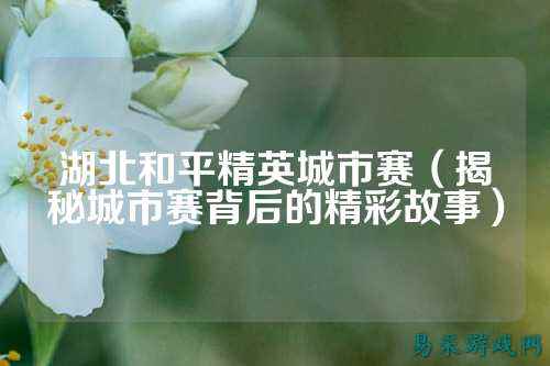 湖北和平精英城市赛（揭秘城市赛背后的精彩故事）