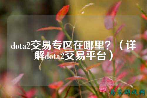 dota2交易专区在哪里？（详解dota2交易平台）