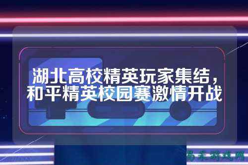 湖北高校精英玩家集结,和平精英校园赛激情开战