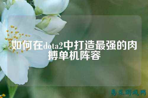 如何在dota2中打造最强的肉搏单机阵容