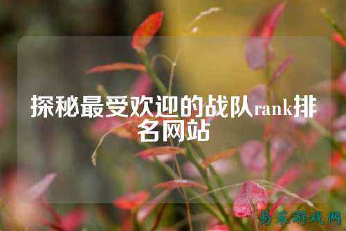 探秘最受欢迎的战队rank排名网站