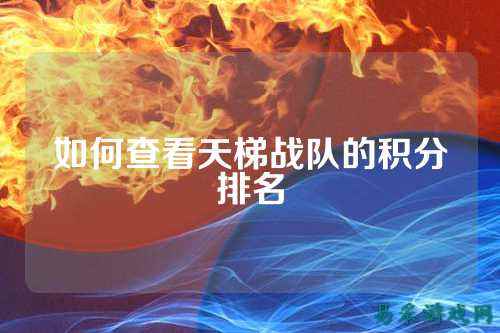 如何查看天梯战队的积分排名