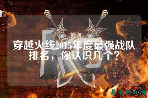 穿越火线2015年度最强战队排名，你认识几个？