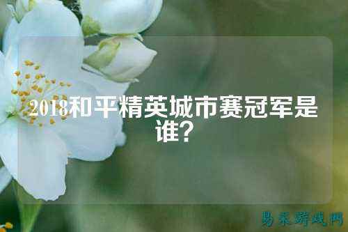 2018和平精英城市赛冠军是谁?