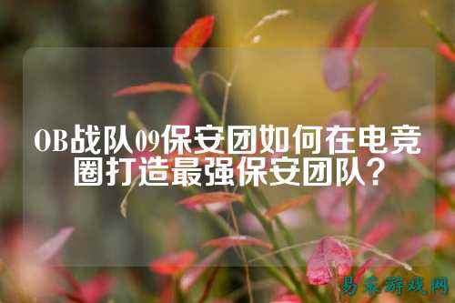OB战队09保安团如何在电竞圈打造最强保安团队？