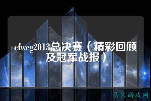 cfwcg2013总决赛(精彩回顾及冠军战报)