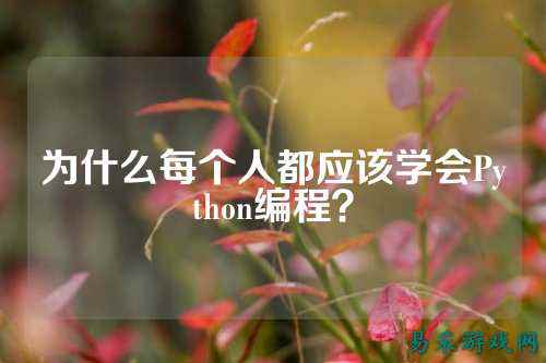 为什么每个人都应该学会Python编程？