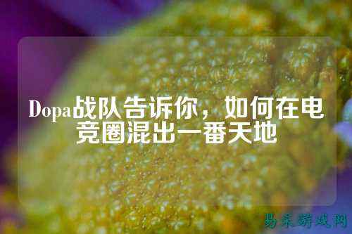 Dopa战队告诉你，如何在电竞圈混出一番天地