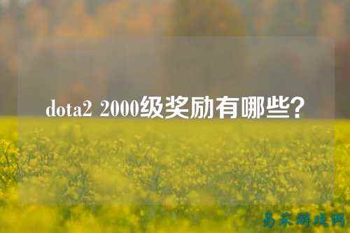 dota2 2000级奖励有哪些?