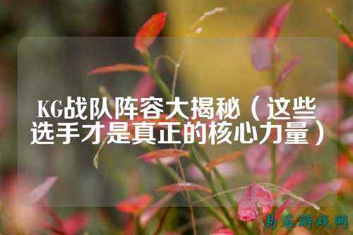 KG战队阵容大揭秘（这些选手才是真正的核心力量）