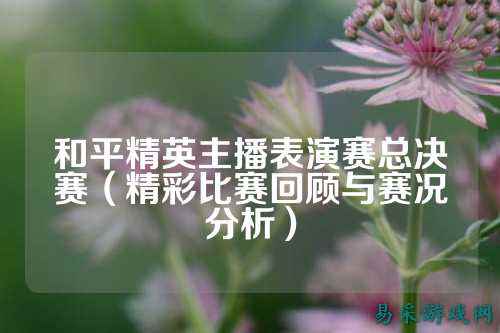 和平精英主播表演赛总决赛(精彩比赛回顾与赛况分析)