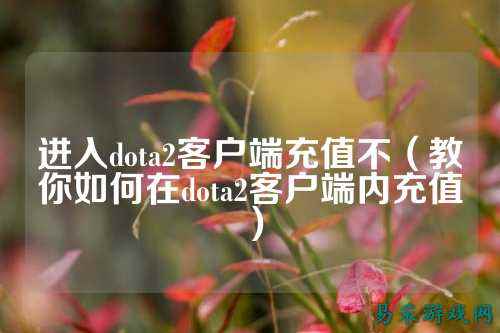 进入dota2客户端充值不(教你如何在dota2客户端内充值)
