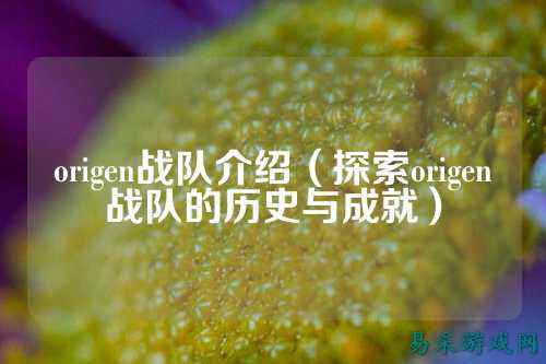 origen战队介绍（探索origen战队的历史与成就）
