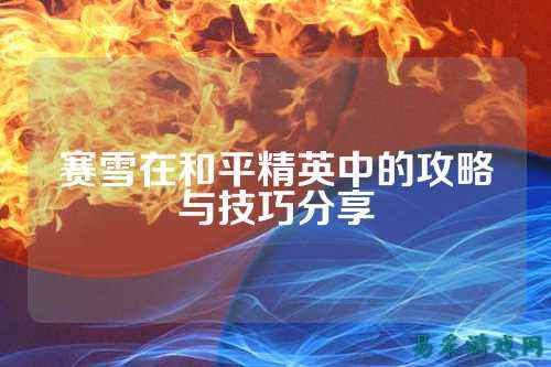 赛雪在和平精英中的攻略与技巧分享