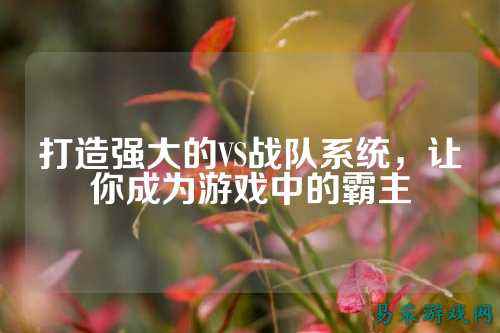 打造强大的VS战队系统，让你成为游戏中的霸主