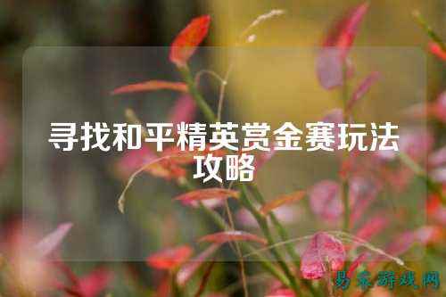 寻找和平精英赏金赛玩法攻略