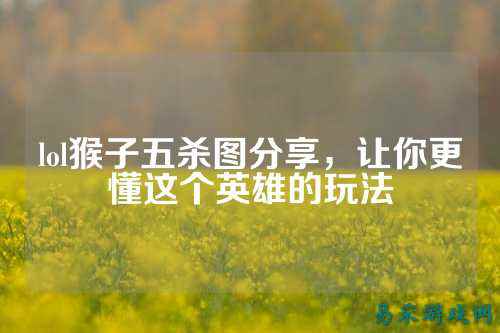 lol猴子五杀图分享，让你更懂这个英雄的玩法
