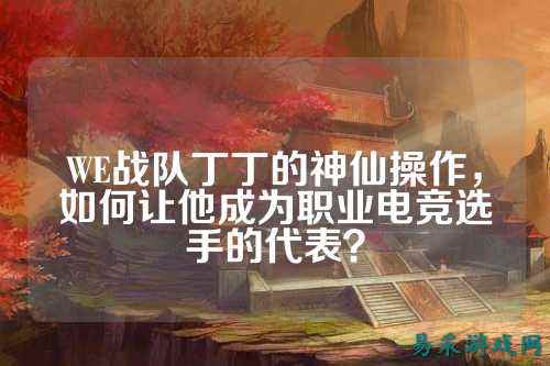 WE战队丁丁的神仙操作，如何让他成为职业电竞选手的代表？