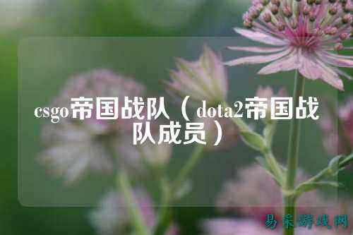 csgo帝国战队(dota2帝国战队成员)