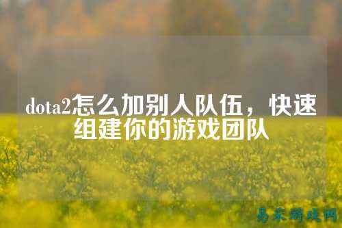 dota2怎么加别人队伍,快速组建你的游戏团队