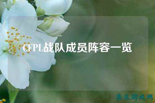 CFPL战队成员阵容一览
