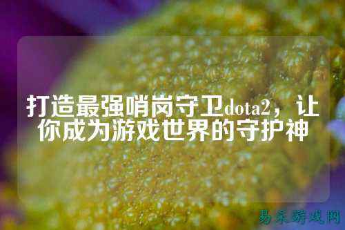 打造最强哨岗守卫dota2，让你成为游戏世界的守护神