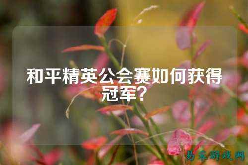 和平精英公会赛如何获得冠军？