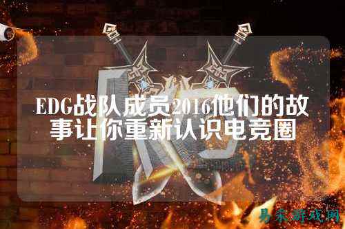 EDG战队成员2016他们的故事让你重新认识电竞圈
