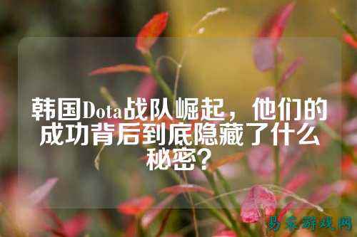 韩国Dota战队崛起，他们的成功背后到底隐藏了什么秘密？