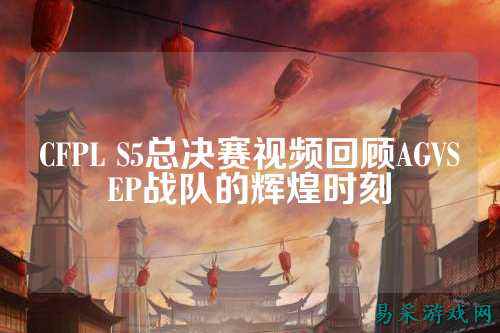 CFPL S5总决赛视频回顾AGVSEP战队的辉煌时刻