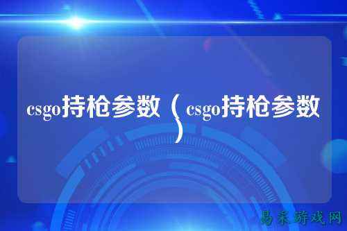 csgo持枪参数(csgo持枪参数)