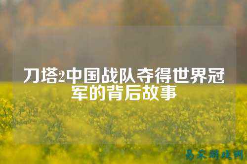 刀塔2中国战队夺得世界冠军的背后故事
