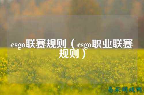 csgo联赛规则(csgo职业联赛规则)