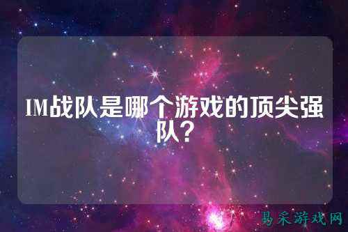 IM战队是哪个游戏的顶尖强队？