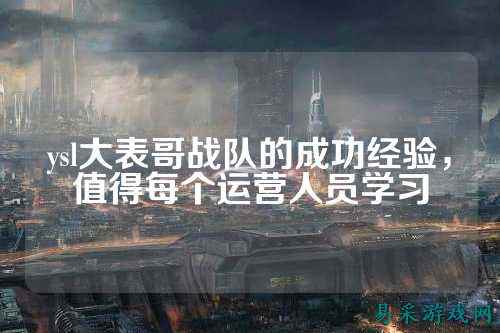 ysl大表哥战队的成功经验，值得每个运营人员学习