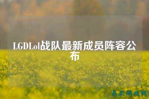 LGDLol战队最新成员阵容公布