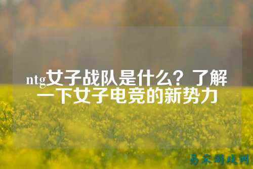 ntg女子战队是什么？了解一下女子电竞的新势力
