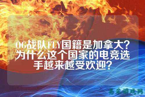 OG战队FLY国籍是加拿大？为什么这个国家的电竞选手越来越受欢迎？