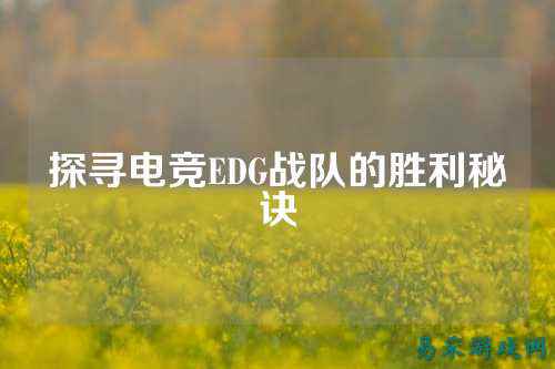 探寻电竞EDG战队的胜利秘诀