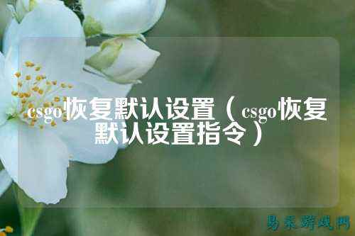 csgo恢复默认设置（csgo恢复默认设置指令）