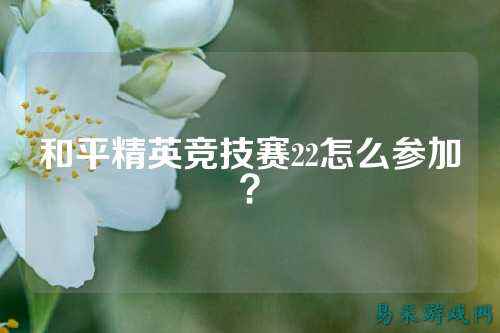 和平精英竞技赛22怎么参加?