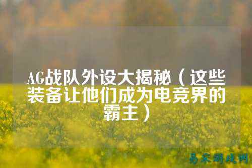 AG战队外设大揭秘（这些装备让他们成为电竞界的霸主）