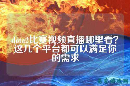 dota2比赛视频直播哪里看？这几个平台都可以满足你的需求