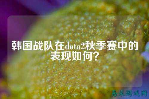 韩国战队在dota2秋季赛中的表现如何？