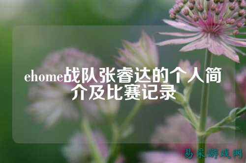 ehome战队张睿达的个人简介及比赛记录
