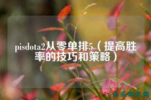 pisdota2从零单排5（提高胜率的技巧和策略）