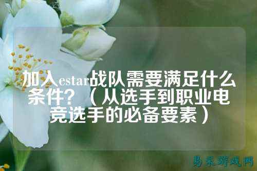 加入estar战队需要满足什么条件？（从选手到职业电竞选手的必备要素）