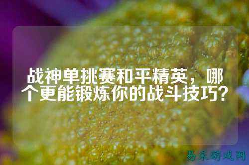 战神单挑赛和平精英,哪个更能锻炼你的战斗技巧?