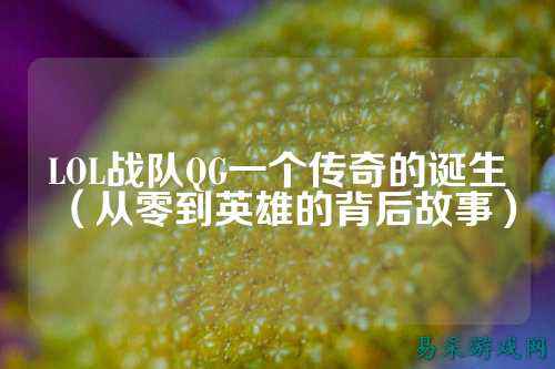 LOL战队QG一个传奇的诞生（从零到英雄的背后故事）